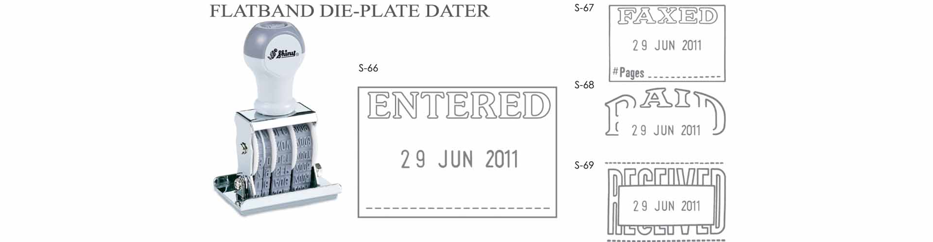 Stampwell Rubber Stamps Flatband-Die Dater Products